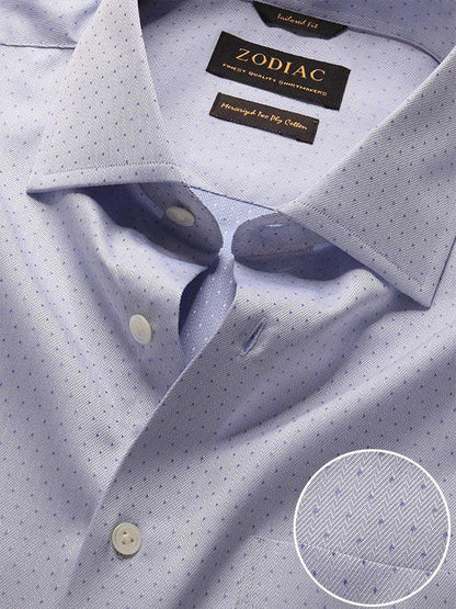 Antonello Blue Solid Full Sleeve Single Cuff Tailored Fit Classic Formal Two Ply Mercerized Cotton Shirt