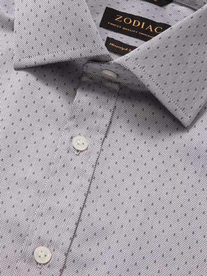 Antonello Light Grey Solid Full Sleeve Single Cuff Classic Fit Classic Formal Two Ply Mercerized Cotton Shirt