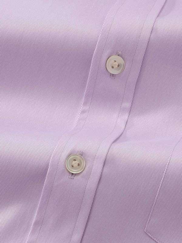 Antonello Lilac Solid Single Cuff Classic Fit Classic Formal Two Ply Mercerized Cotton Shirt