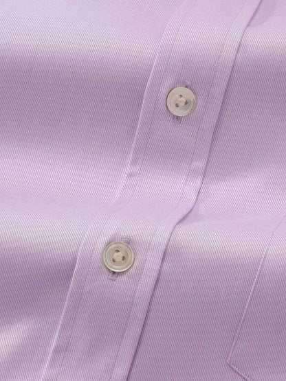 Antonello Lilac Solid Single Cuff Classic Fit Classic Formal Two Ply Mercerized Cotton Shirt