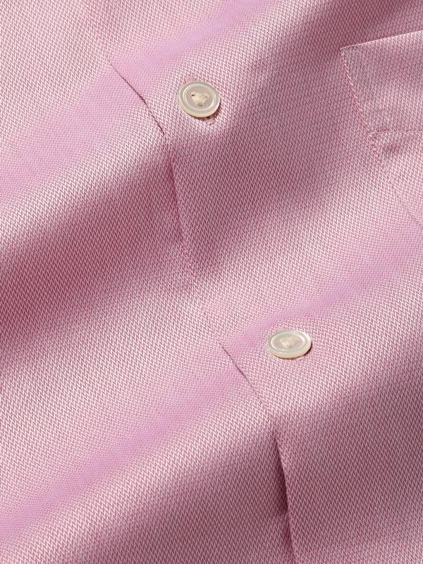 Antonello Rose Solid Full Sleeve Double Cuff Tailored Fit Classic Formal Two Ply Mercerized Cotton Shirt
