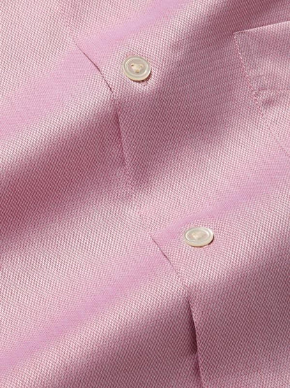 Antonello Rose Solid Full Sleeve Double Cuff Tailored Fit Classic Formal Two Ply Mercerized Cotton Shirt