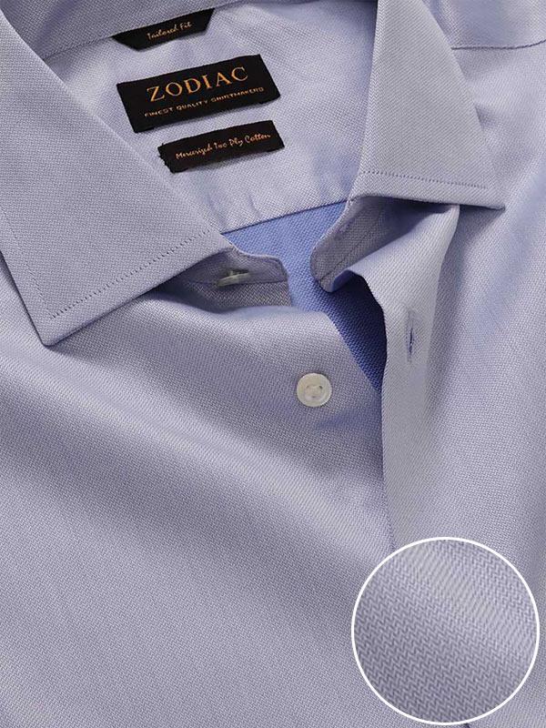 Antonello Sky Solid Full Sleeve Single Cuff Tailored Fit Classic Formal Two Ply Mercerized Cotton Shirt