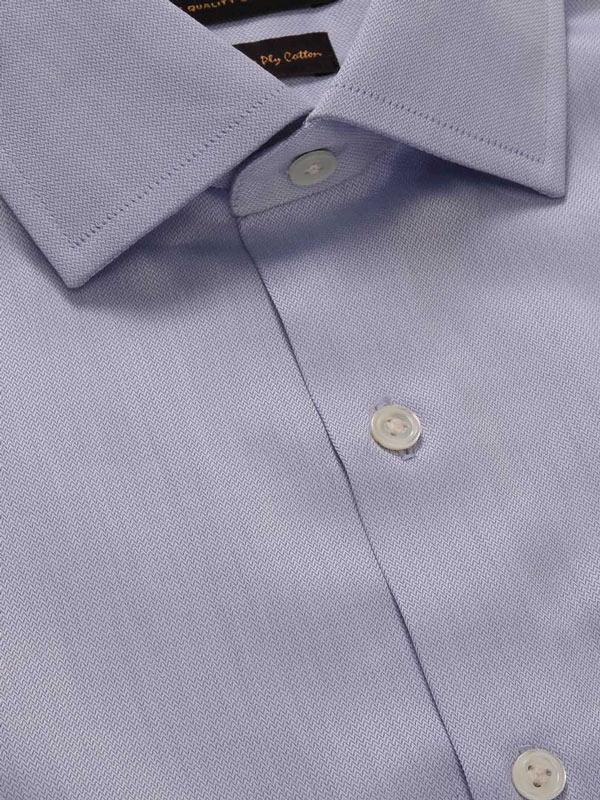 Antonello Sky Solid Full Sleeve Single Cuff Tailored Fit Classic Formal Two Ply Mercerized Cotton Shirt