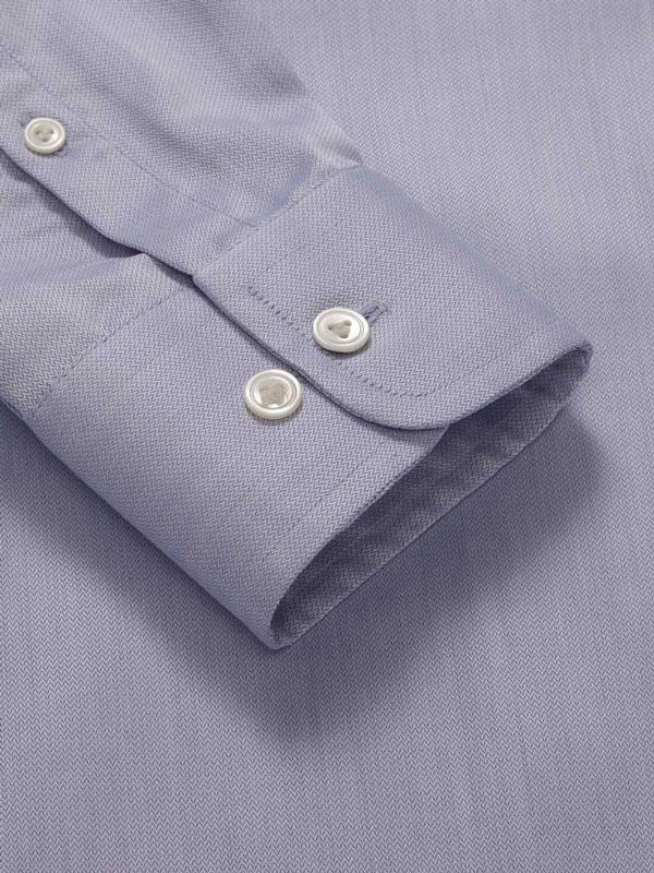 Antonello Sky Solid Full Sleeve Single Cuff Tailored Fit Classic Formal Two Ply Mercerized Cotton Shirt