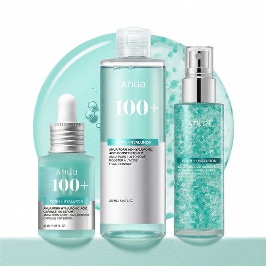 ANUA 100+ PDRN + Hyaluron Ultimate Glass Skin Hydration Trio - DOKAN