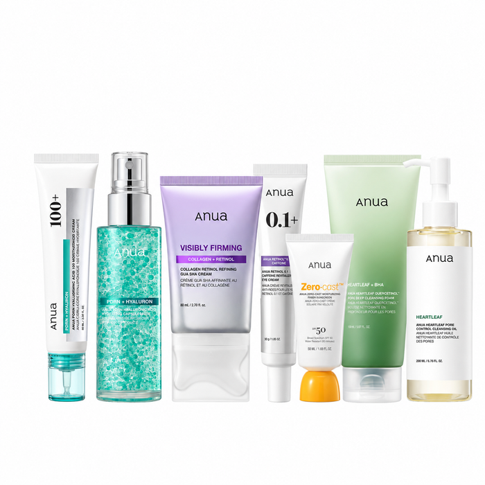 ANUA 7 Step Ultimate Skin Transformation Daily Routine Set - DOKAN