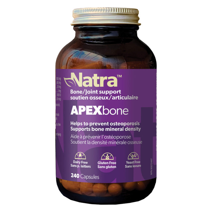 Bottle of Natra APEXbone 240 Capsules