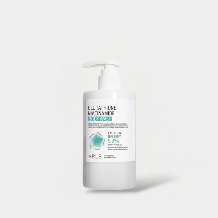 APLB Glutathione Niacinamide Body Wash 300ml غسول الجسم APLB الجلوتاثيون النياسيناميد - Princess Cosmetics Qatar