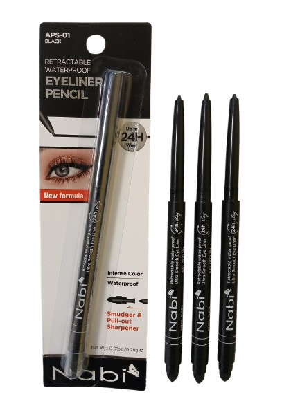 APS-Nabi Gel Glide EyeLiner Black 3 PCS/PACK