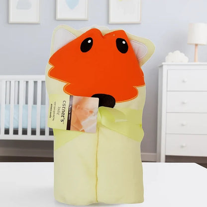 Baby Hooded Bath Towel - Yellow - Sheep