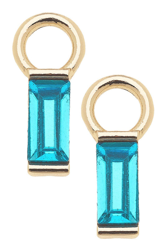 Baguette Huggie Charm (Set of 2): Teal