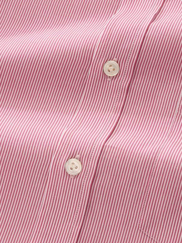 Barboni Red Striped Full Sleeve Single Cuff Classic Fit Classic Formal Silk Touch Egyptian Giza Cotton Shirt