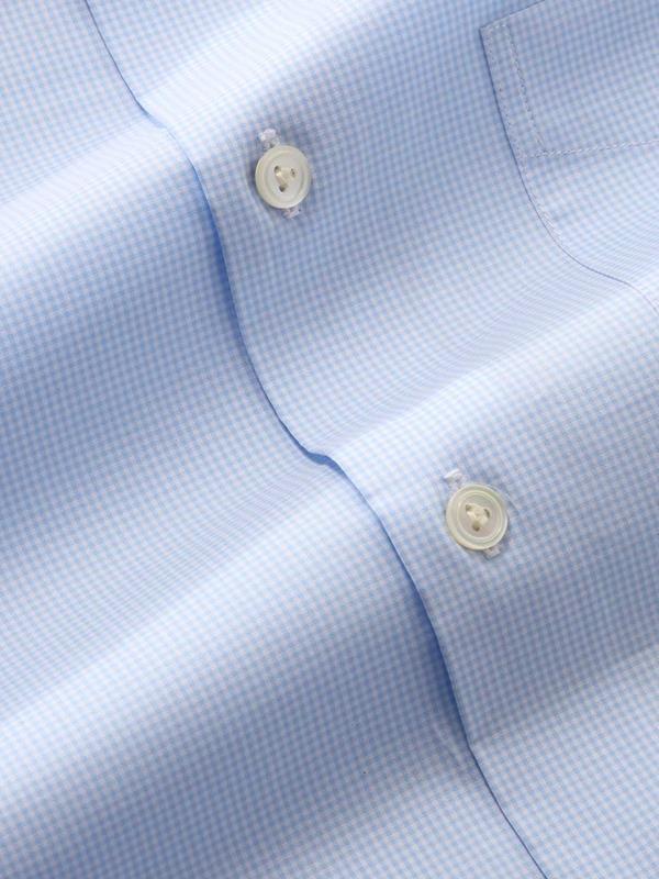 Barboni Sky Check Full Sleeve Single Cuff Tailored Fit Classic Formal Silk Touch Egyptian Giza Cotton Shirt