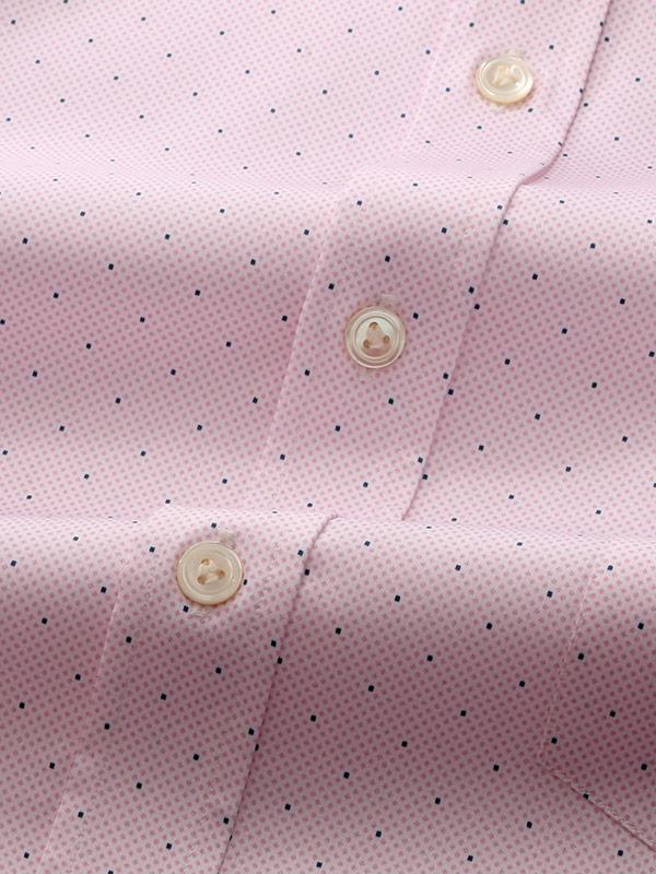 Bassano Pink Printed Full Sleeve Single Cuff Classic Fit Classic Formal Cotton Shirt