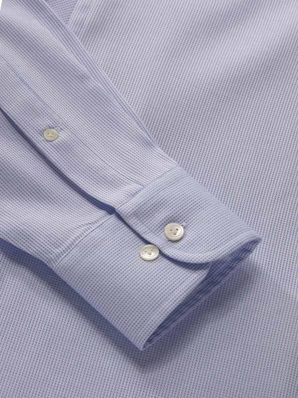 Benna Sky Solid Full Sleeve Single Cuff Classic Fit Classic  Formal Egyptian Giza 86 Silk Touch Cotton Shirt