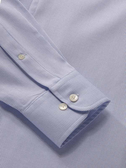 Benna Sky Solid Full Sleeve Single Cuff Classic Fit Classic  Formal Egyptian Giza 86 Silk Touch Cotton Shirt