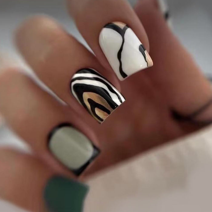 Black and white spotted stripes
