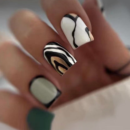 Black and white spotted stripes