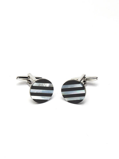 Black & White Mother-Of-Pearl Cufflinks