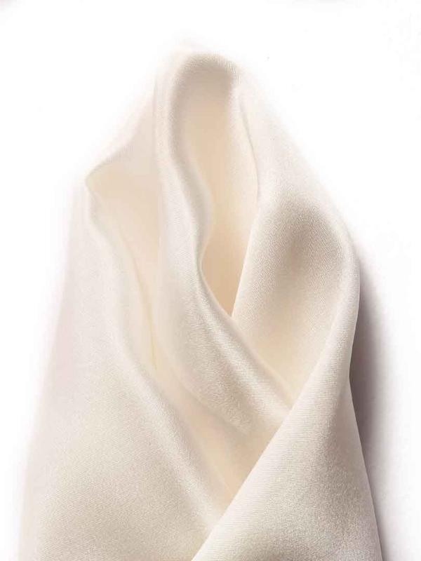 Black & White Solid Silk Pocket Square