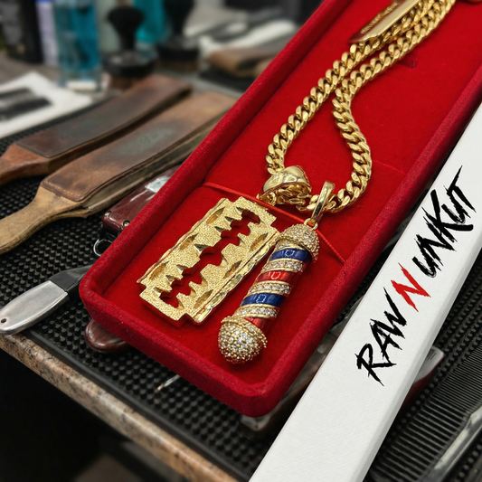 Blade Pendant  Barber Logo Pendant And Chain
