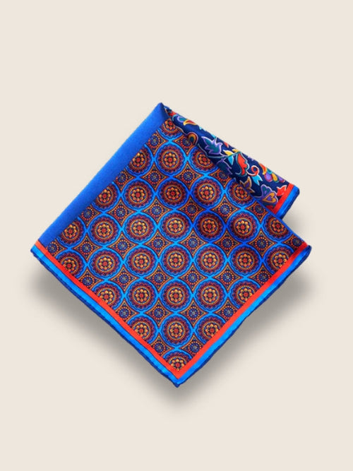 Blue 4-in-1 Silk Pocket Square