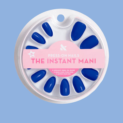 Blueberry Muffin | Almond | Medium cobalt blue almond-shaped press-on nails for a stylish at-home manicure
