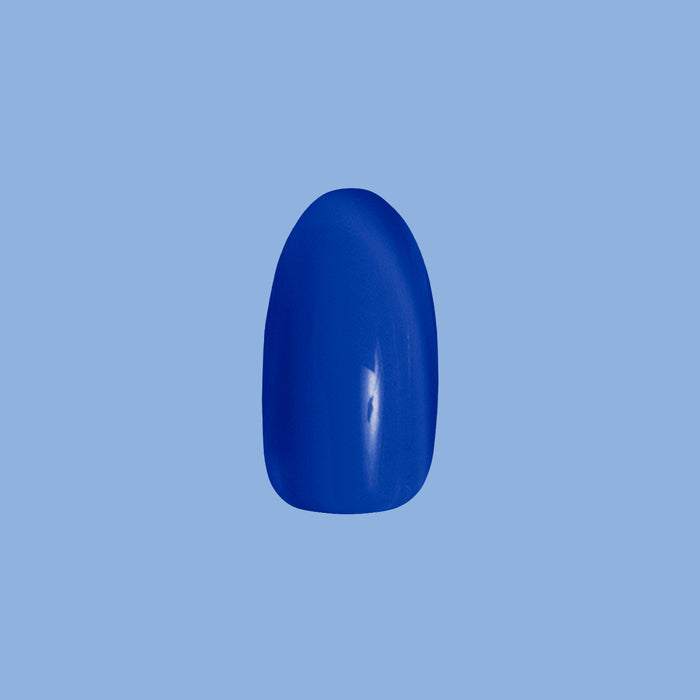Blueberry Muffin | Almond | Medium cobalt blue medium almond press-on nail for a vibrant at-home manicure