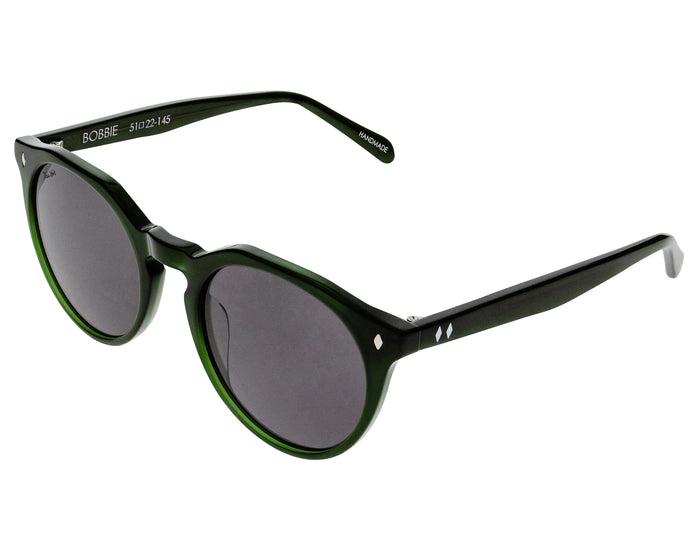 Bobbie Fern Green Tortoise - Polarized Smoke Lens