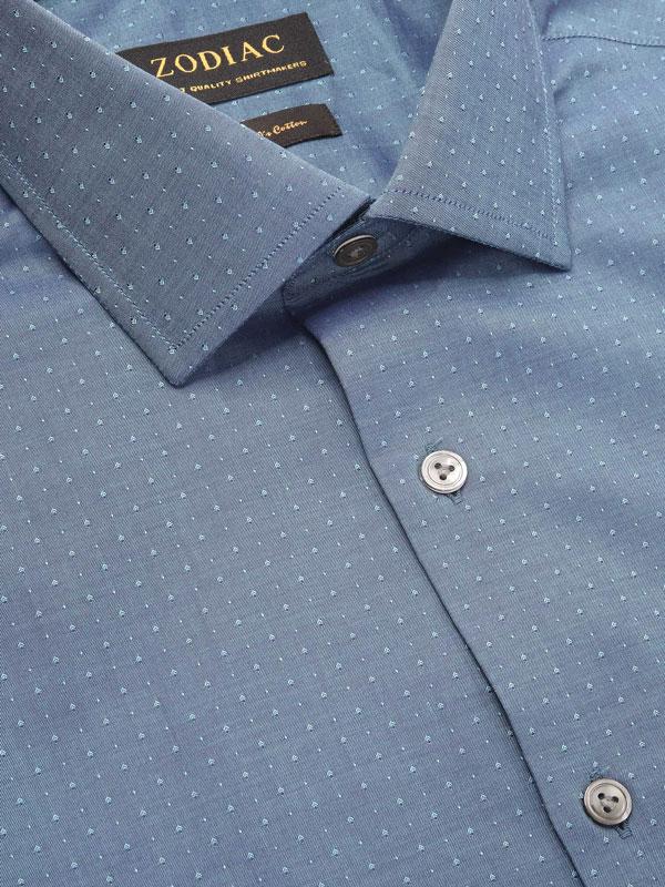 Bramante Green Solid Full Sleeve Single Cuff Classic Fit Semi Formal Super Fine Cotton Shirt