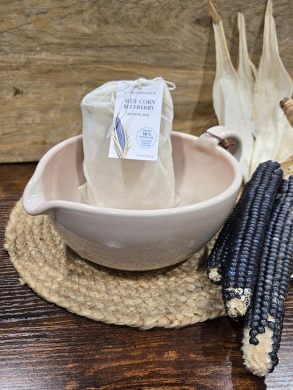 Bundle, Blue Corn Muffin Mix & Peony Batter Bowl