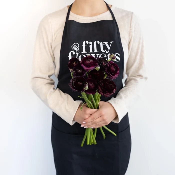 Burgundy Wine Ranunculus Apron - Image