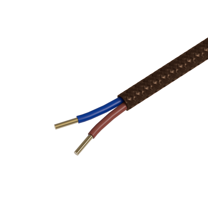 Calex Creations Fabric cable - Brown - 1.5meter