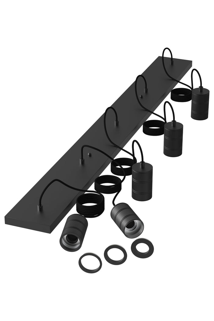 Calex Hanging Lamp - 5x E27 - Black - Excl. Light source