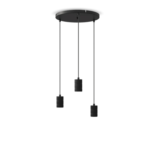 Calex Hanging Lamp Round - 3x E27 - 40cm - Black