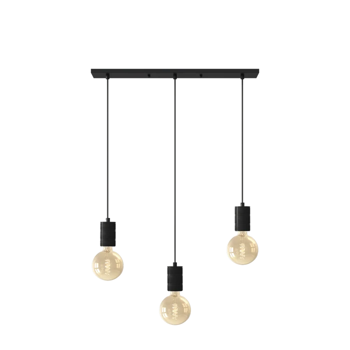 Calex Pendant Light - 3x E27 - Black