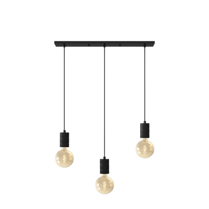 Calex Pendant Light - 3x E27 - Black