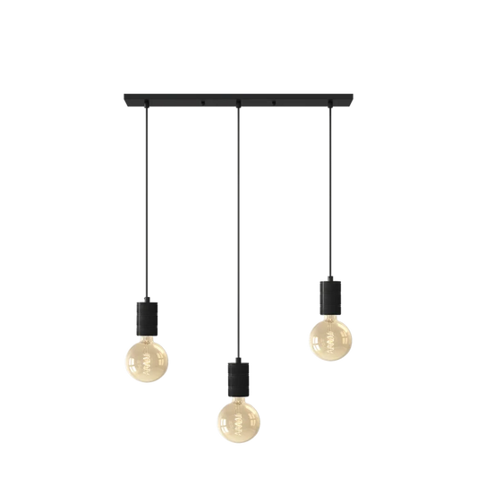 Calex Pendant Light - 3x E27 - Black