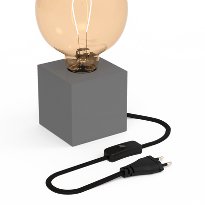 Calex Table Lamp Square - E27 - Grey - Excl. light source