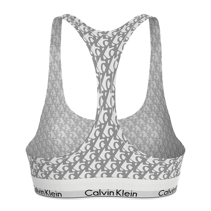 Calvin Klein Unlined Bralette Emblem Beige