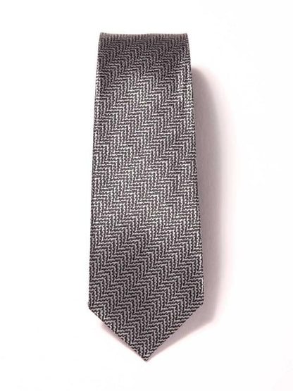 Campania Structure Dark Black Silk Tie