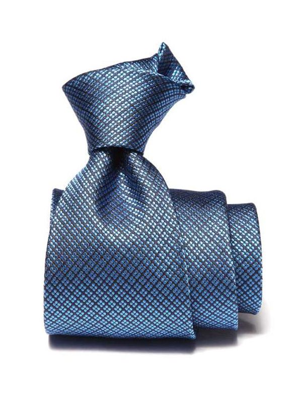 Campania Structure Dark Blue Silk Tie