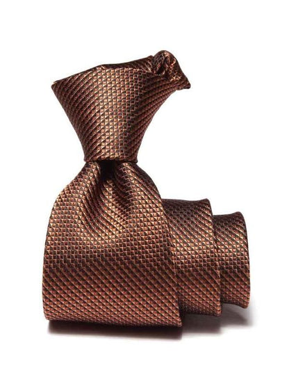 Campania Structure Dark Brown Silk Tie