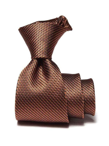 Campania Structure Dark Brown Silk Tie