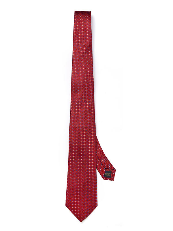Campania Structure Dark Maroon Silk Tie