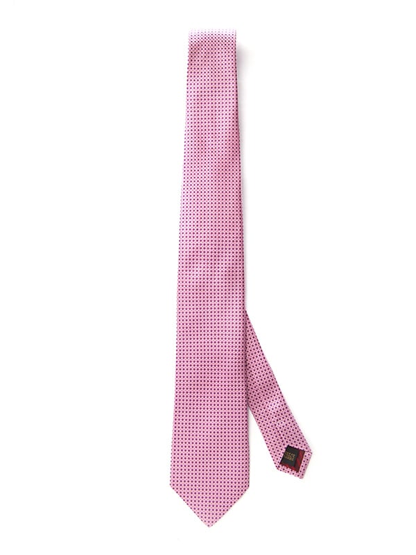 Campania Structure Dark Pink Silk Tie