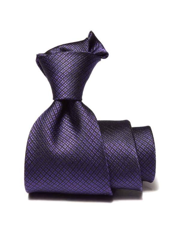 Campania Structure Dark Purple Silk Tie