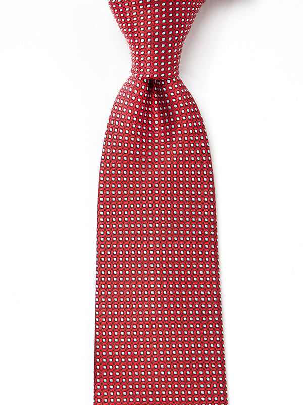 Campania Structure Dark Red Silk Tie