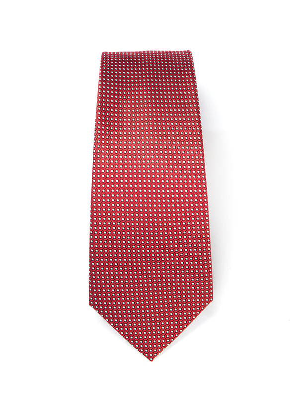 Campania Structure Dark Red Silk Tie